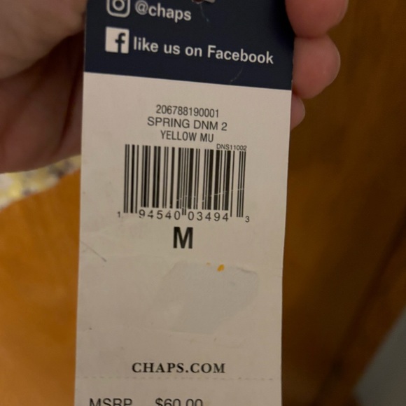 NWT! Chaps Women’s Blouse Spring  DNM 2 YELLOW MU Medium - Picture 8 of 15